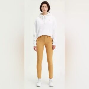 Levi's 721 Women High Rise Skinny Fit Jeans Corduroy Zipper Front 30x30 Brown